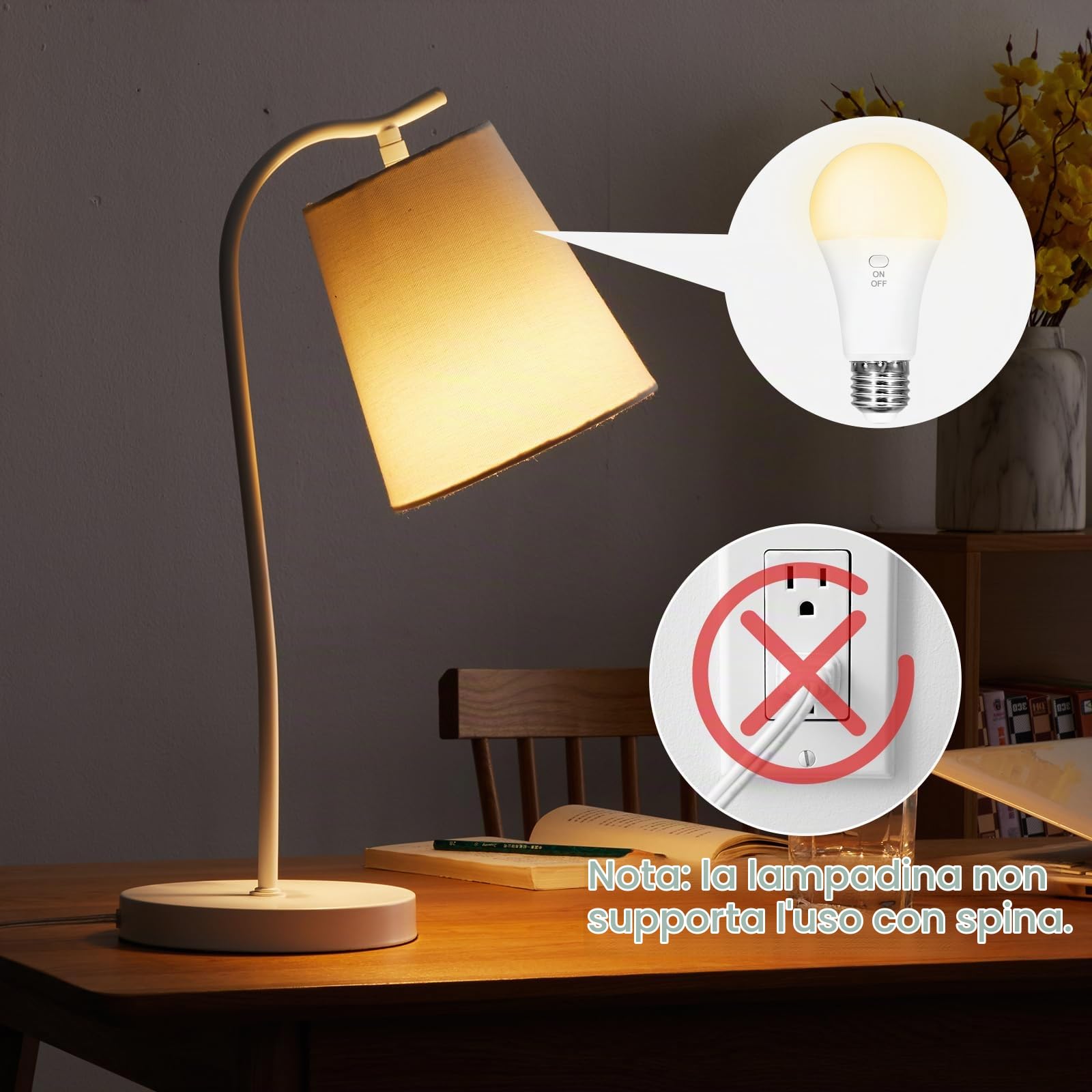 Kambo E27 LED Lampadina Ricaricabile con Telecomando Dimmerabile 7W