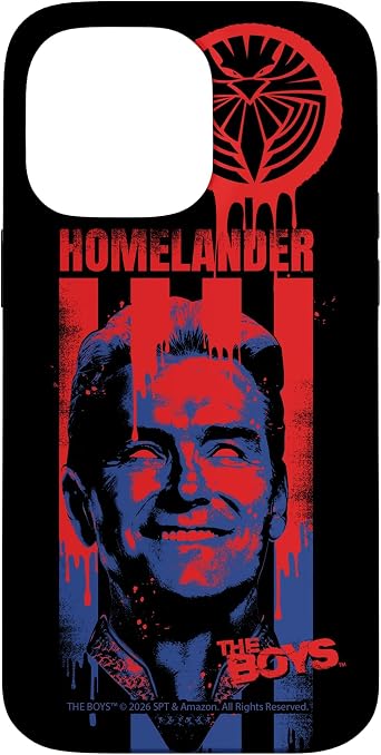 The Boys Homelander Graffiti Flag with Logo Supes TV Show Case for iPhone 14 Pro Max
