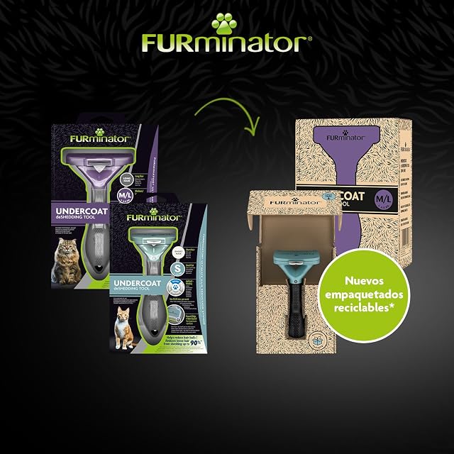 Foto 2 de 8 de FURminator deShedding,Cepillo para Gatos medianos/Grandes de Pelo Largo,M/L