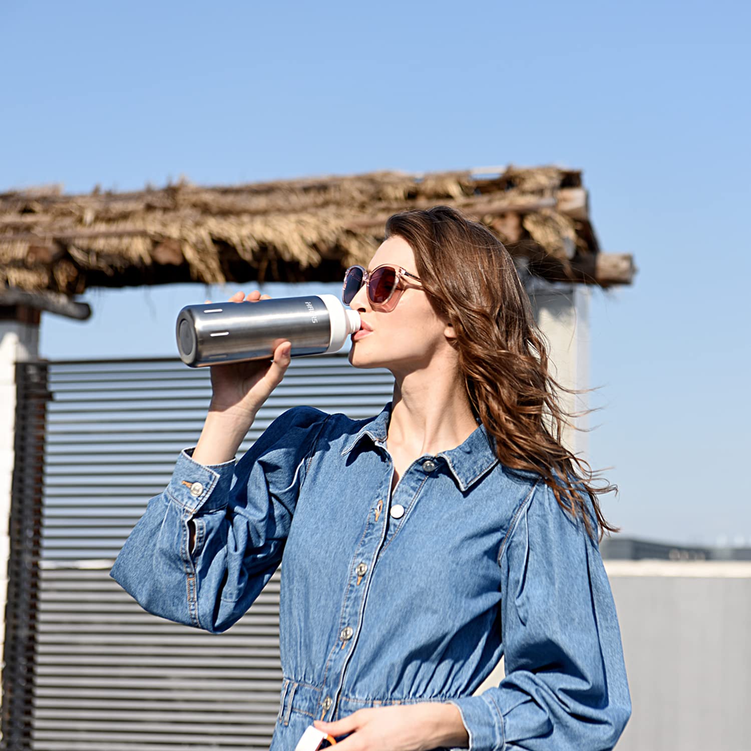 Borraccia Termica SANTECO 500ml/710ml - Acciaio Inox, Doppia Parete, Mantiene Caldo 12h/freddo 24h, Senza BPA