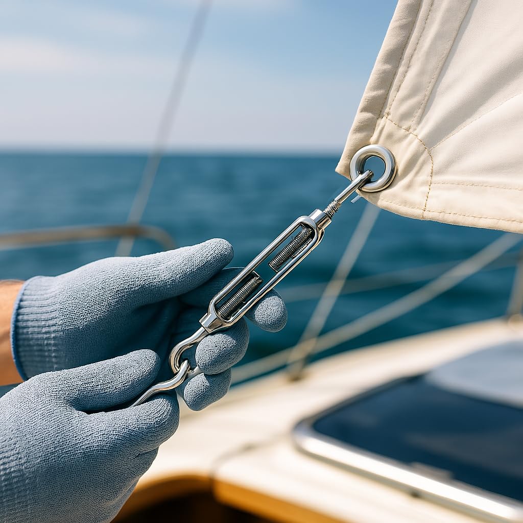 Garage Door Torsion Spring VEDA 4x Heavy Duty 304 Stainless Steel Turnbuckle Strainer M4 Hook Eye Wire Tension Tensioner~p105062295 Garage Door Parts