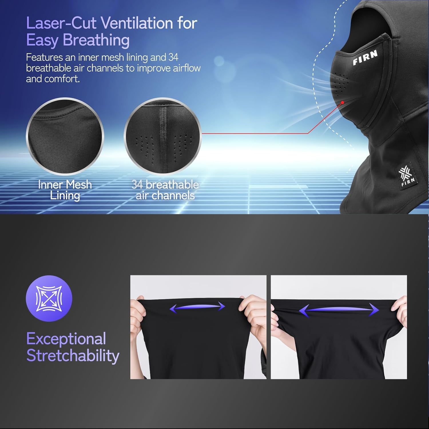 Magnetic Balaclava Face Mask Winter Thermal Fleece Ski & Snowboard Face Cover Breathable Windproof Instant Open/Close