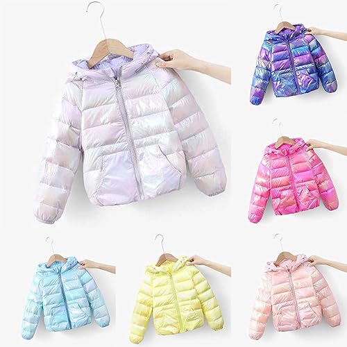 Vista 3 de Awear BoysGirls Cotton Jacket Autumnwinter Solid Color Letter Printing Colorful Hooded Coat Party Girls Winter Coat