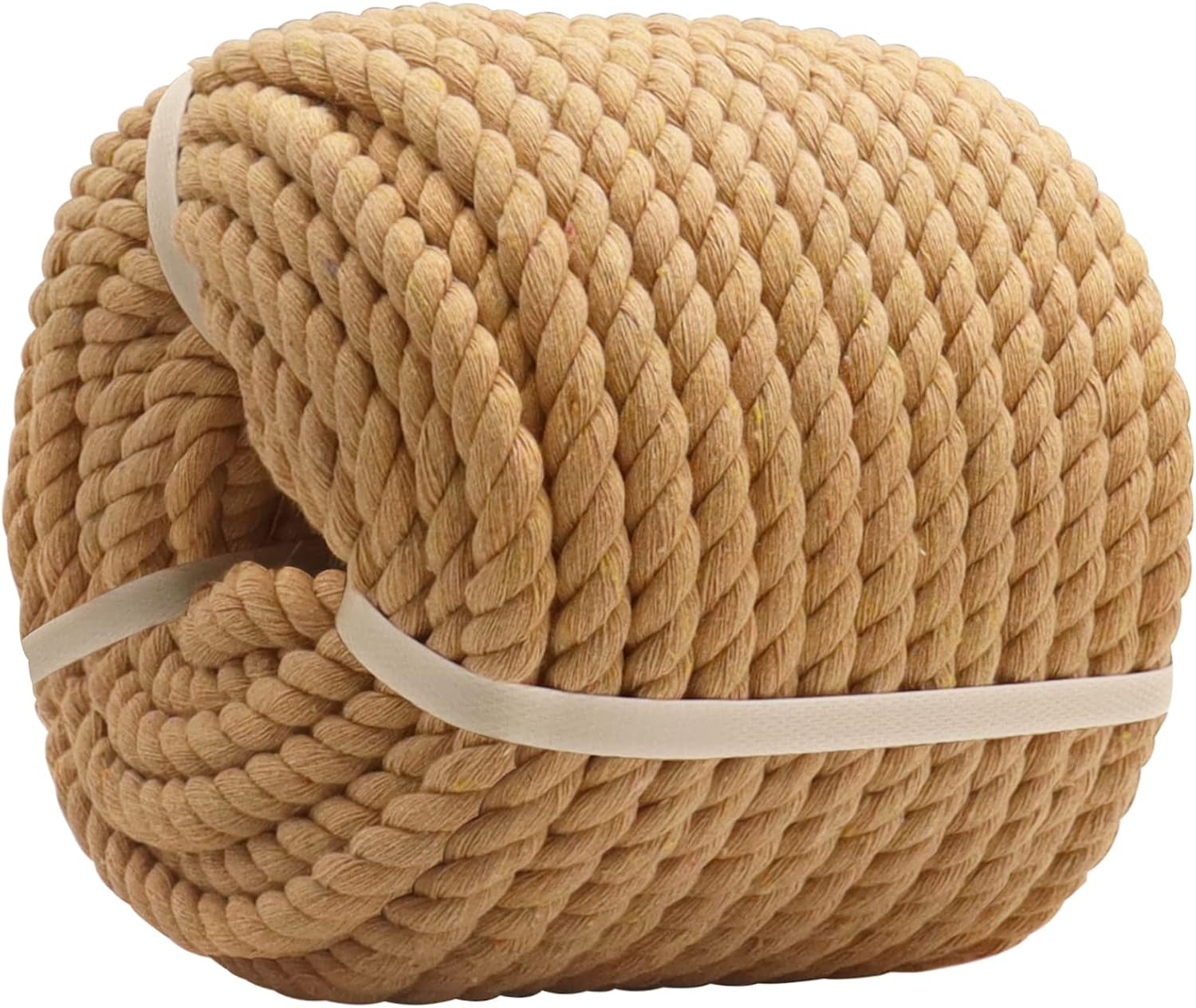Natural Brown Cotton Rope 1/2 inch x 165 feet - Thick Craft Rope for Decoration, Baskets, Wall Hanging, DIY Projects, Nautical