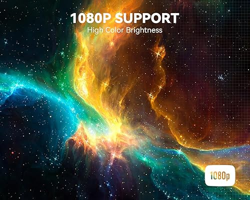 Miniatura 6 de Mini proyector 4K, GooDee 1080P soporte de bolsillo DLP proyector con WiFi y Bluetooth, proyector de película portátil Pico para exteriores con