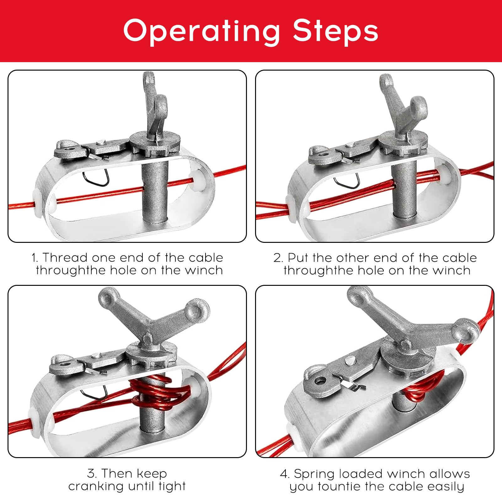 Tendeur De Câble Métallique Avec Câble En Acier Gainé, 2 Tendeurs De Câble En Acier, Pour Piscine D'hiver, Corde De Serrage Pour Bâche De Piscine, Fixation De Bâche De Piscine, Diamètre
