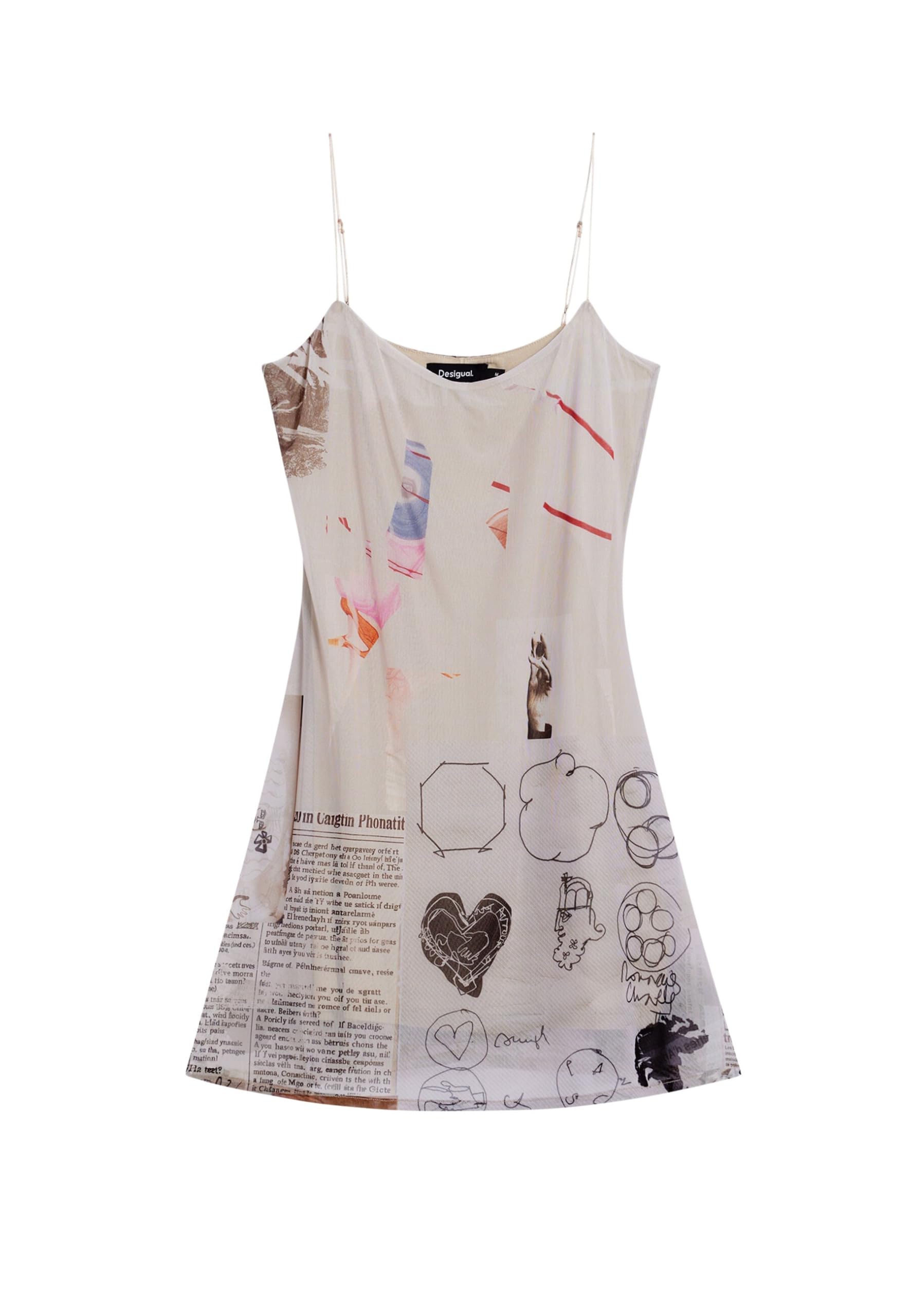 Desigual Damen Braun Kleid Entworfen Von Mr. Christian Lacroix, Polyester, Xl