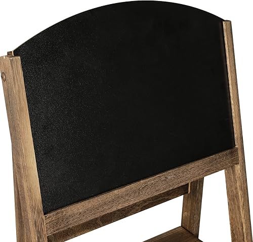 Miniatura 8 de Babion Estante de escalera, estantería de escalera de 3 niveles con pizarra, estantería de escalera rústica de madera, estante organizador de