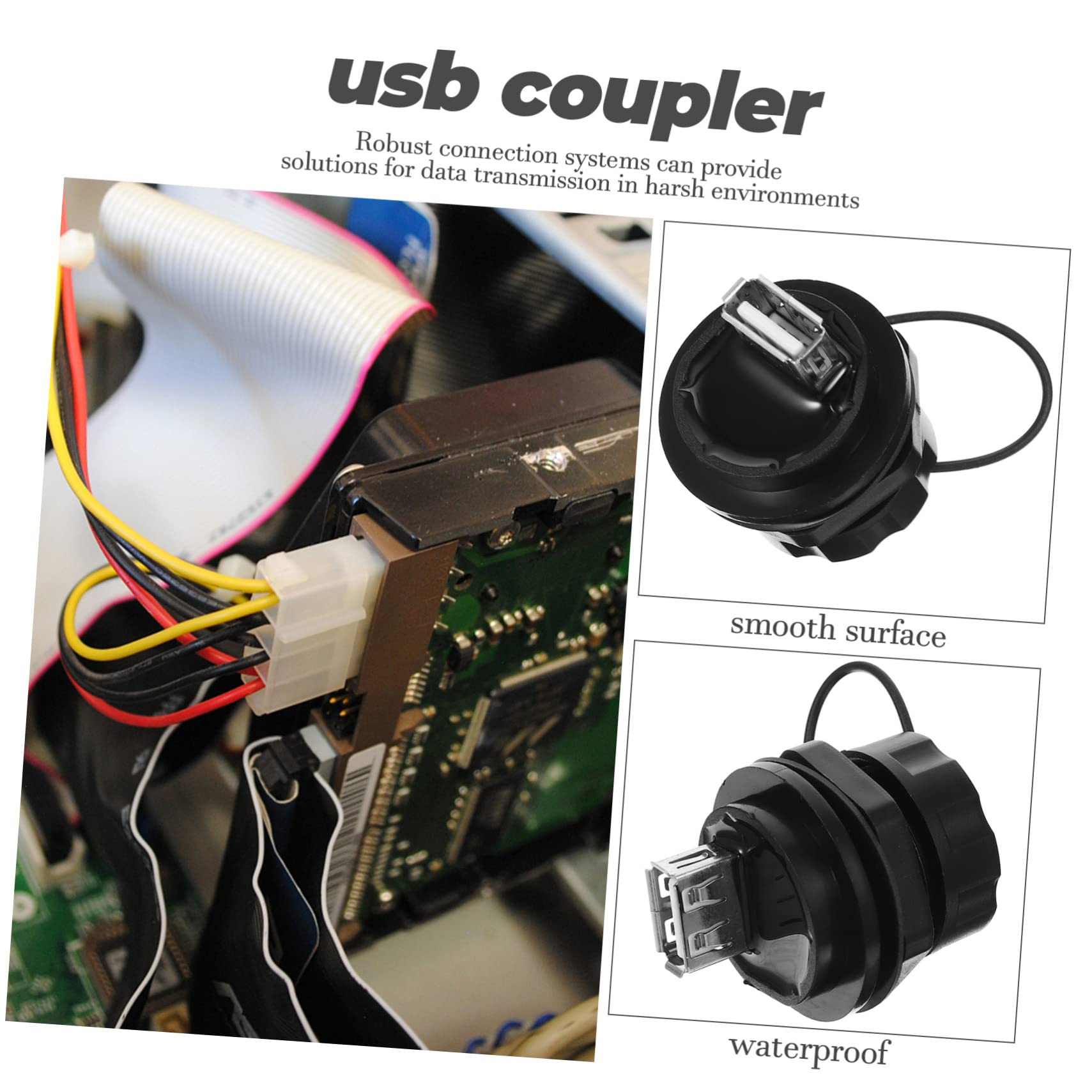 jojofuny 5stücke USB Wasserdichter Verbindungskoppler USB Pass-Through Adapter Für Motorräder Und Yachten Mbps Datenübertragung Robustes Design Mit Abdeckung