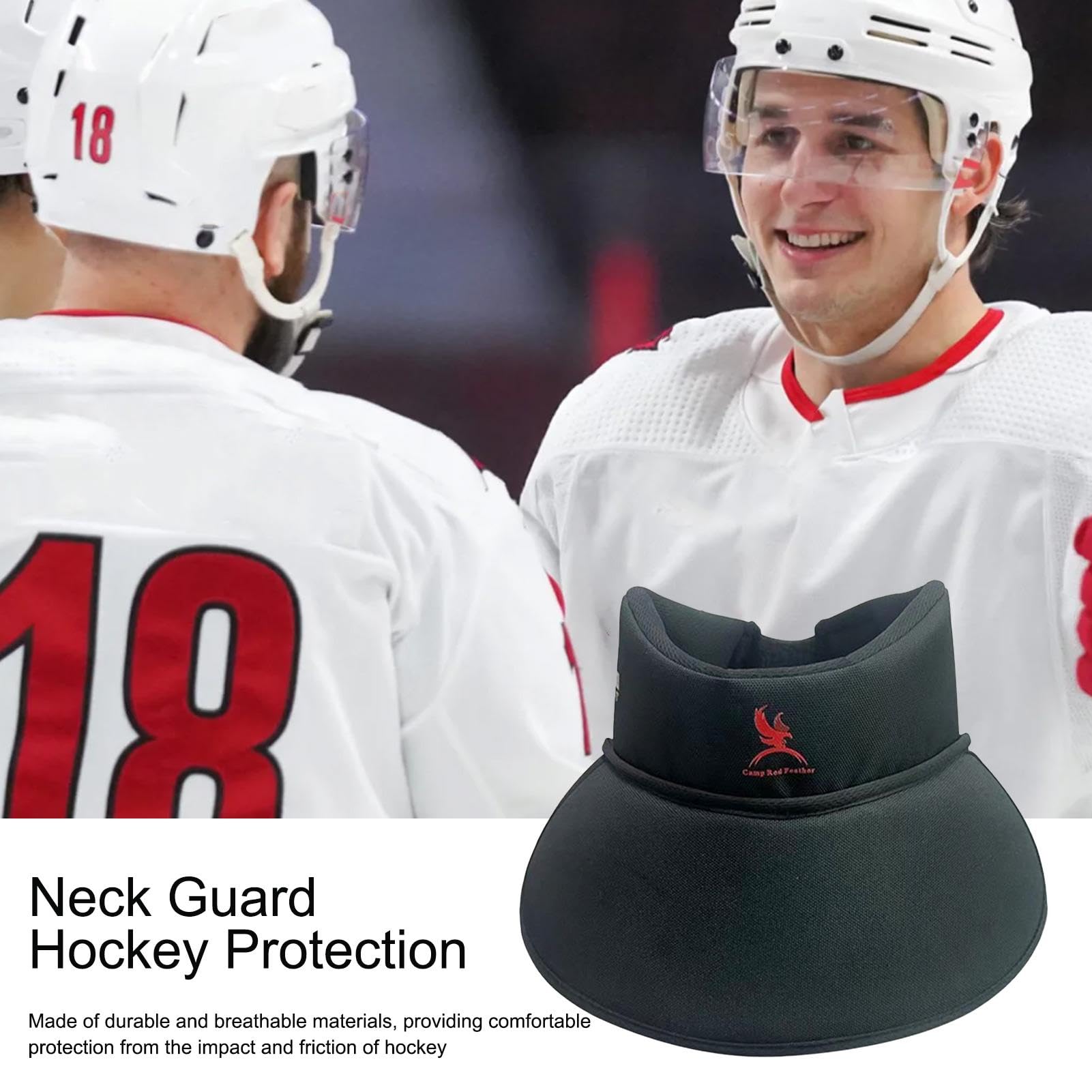 Protège-Cou de Gardien de But de Hockey, protège-Cou de Hockey pour Adulte - Protège-Cou de Hockey sur Glace réglable, protège-clavicule | Protection Ergonomique et Respirante du Cou et de la