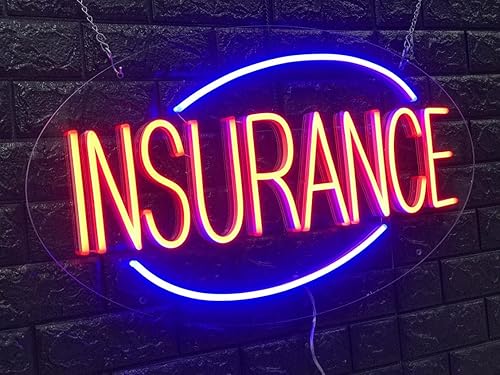 Miniatura 3 de Letrero de neón LED de seguro #34049 fabricado en Estados Unidos