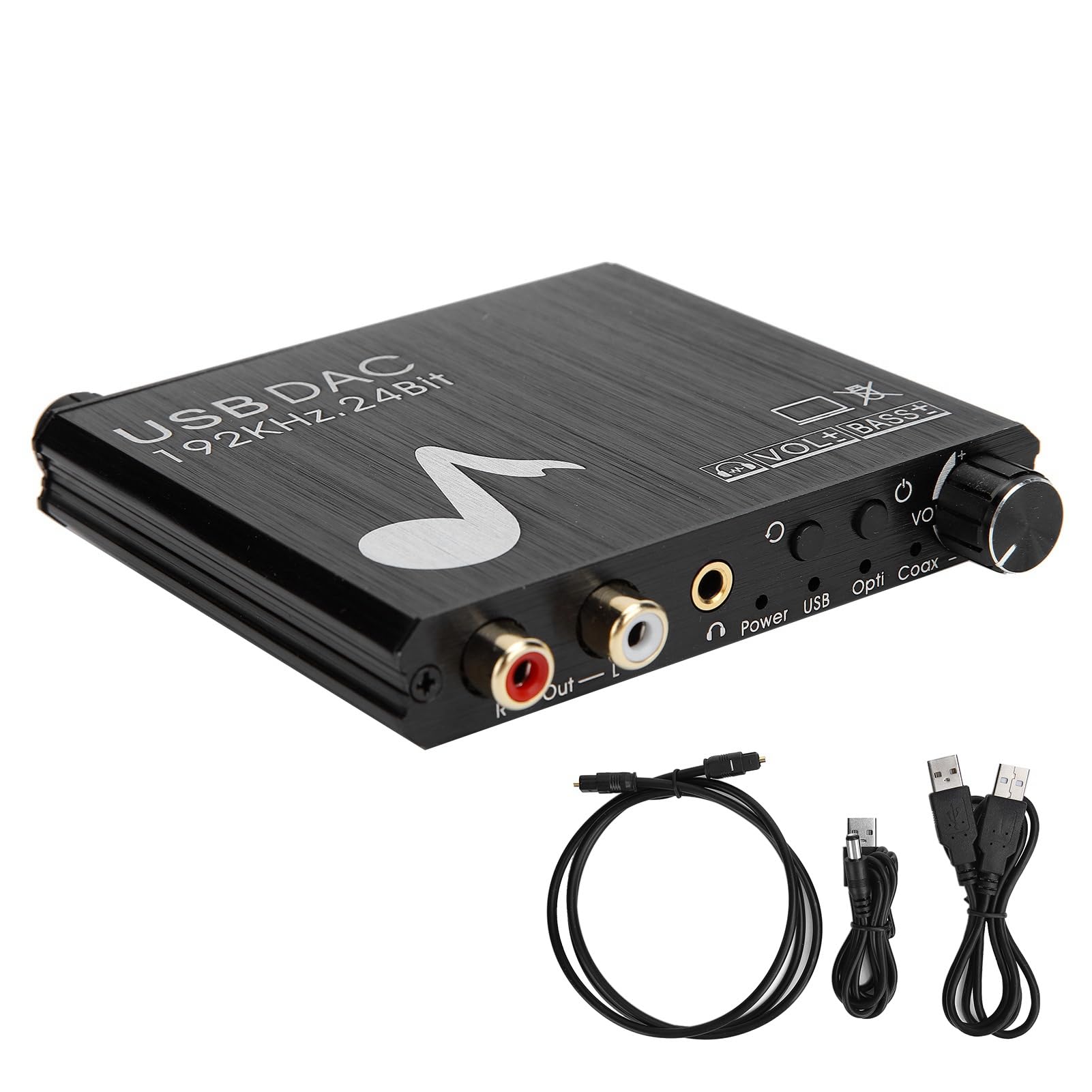 Generic Convertisseur Optique Coaxial 3.5mm, Convertisseur DAC avec élimination du Bruit et Taux D'échantillonnage de 24 Bits pour le Divertissement à Domicile