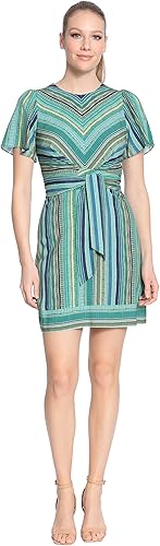 Maggy London Vestido tubo de manga corta para mujer