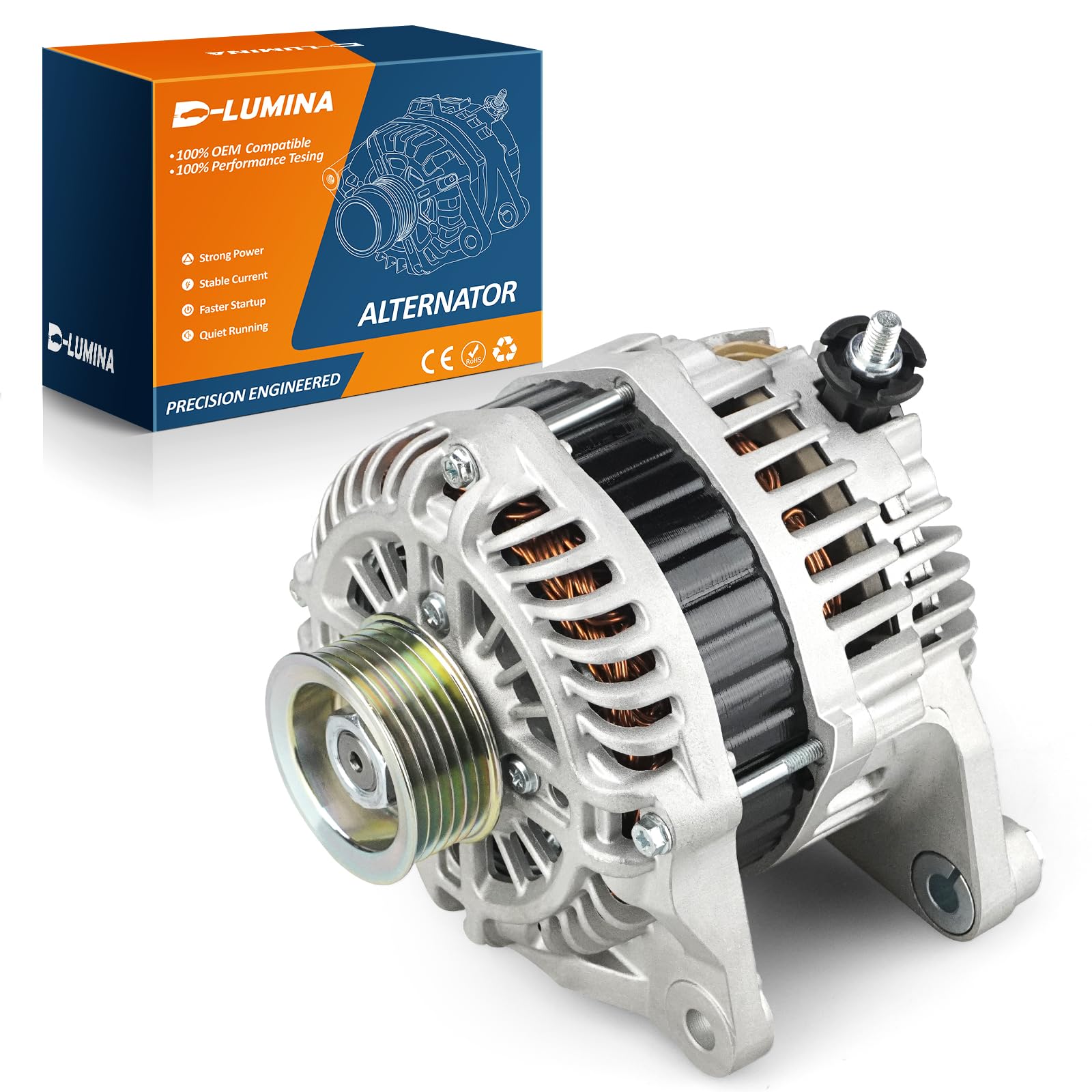 20288N 100A Alternator Compatible with 2013-2019, 2022-2023 CX-5 | Alternator for 2013-2019, 2022-2023 CX-5, 2014-2018 3, 2014-2021 6, 2016-2021 CX-3, 2016-2023 MX-5 Miata, 17-18 Yaris iA