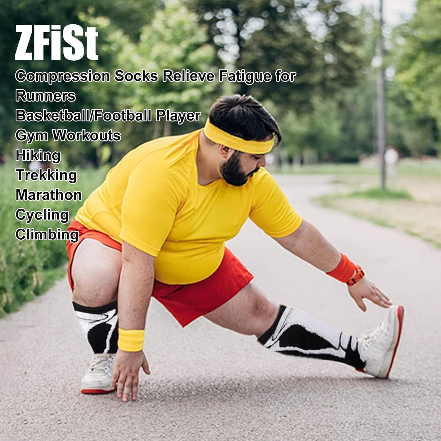 ZFiSt Plus Size Compression Socks Wide Calf for Women Men,Sport Compression Stocking Nurse Socks - Image 3