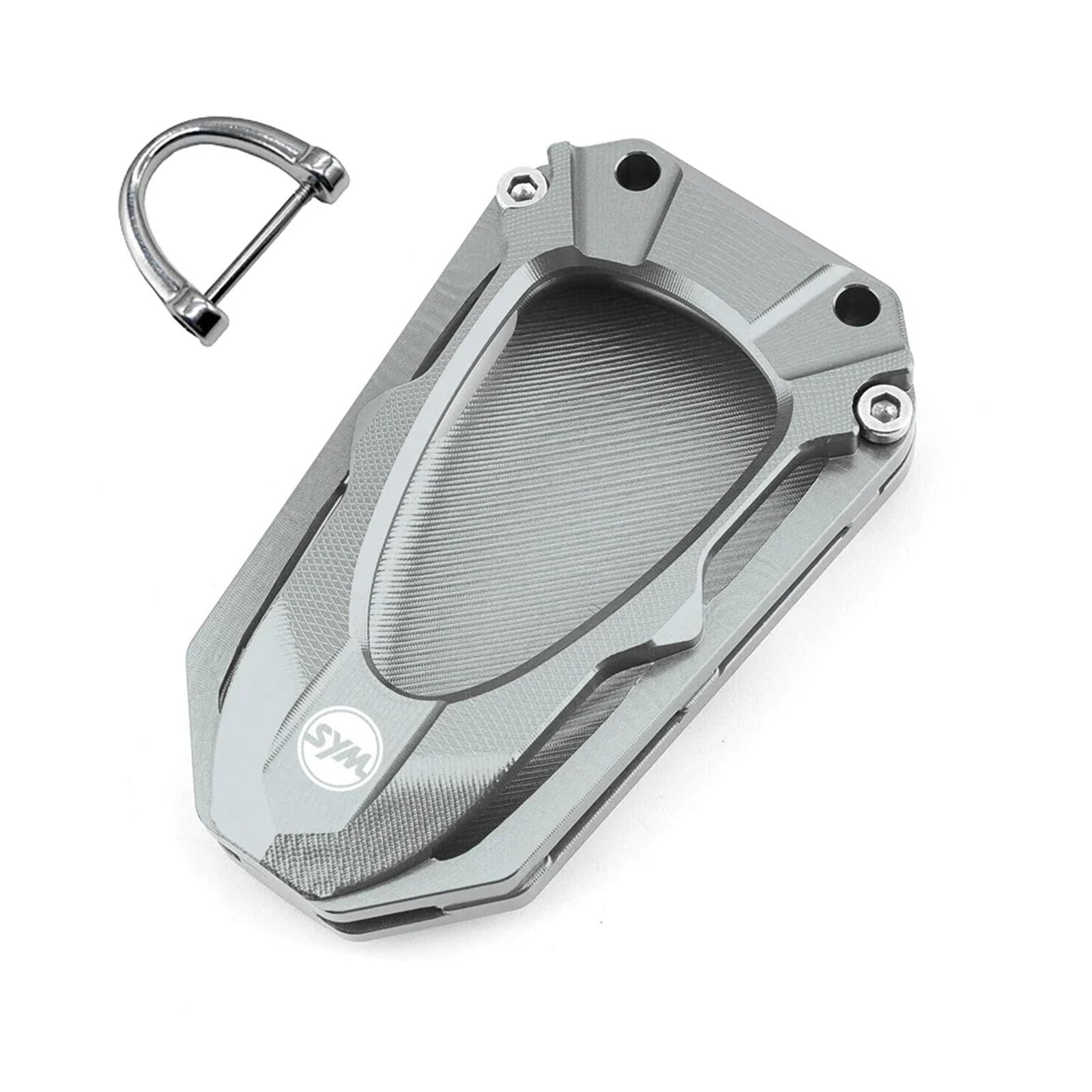 Llavero Moto,Creativa Llavero para Sym Jetx Jet X 125 150 X125 X150, Funda para Llave, Accesorios De Protección, Llavero, Piezas De Motocicleta CNC(Key Case Titanium)