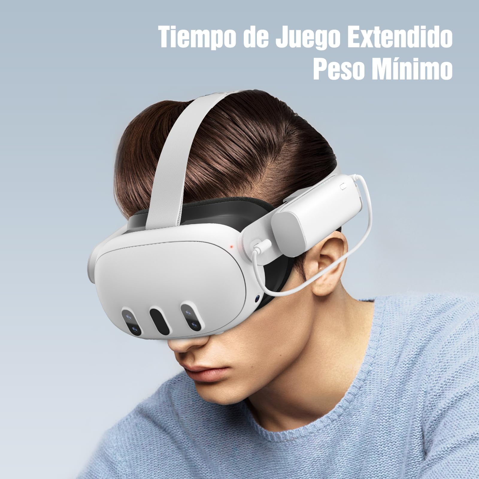 SUPERUS Paquete de batería para Meta Quest 3/3S y Oculus Quest 2, 5000 mAh, PD20W de carga rápida, tiempo de reproducción extra de 2 a 3 horas, compatible con correas originales y Elite, accesorios de