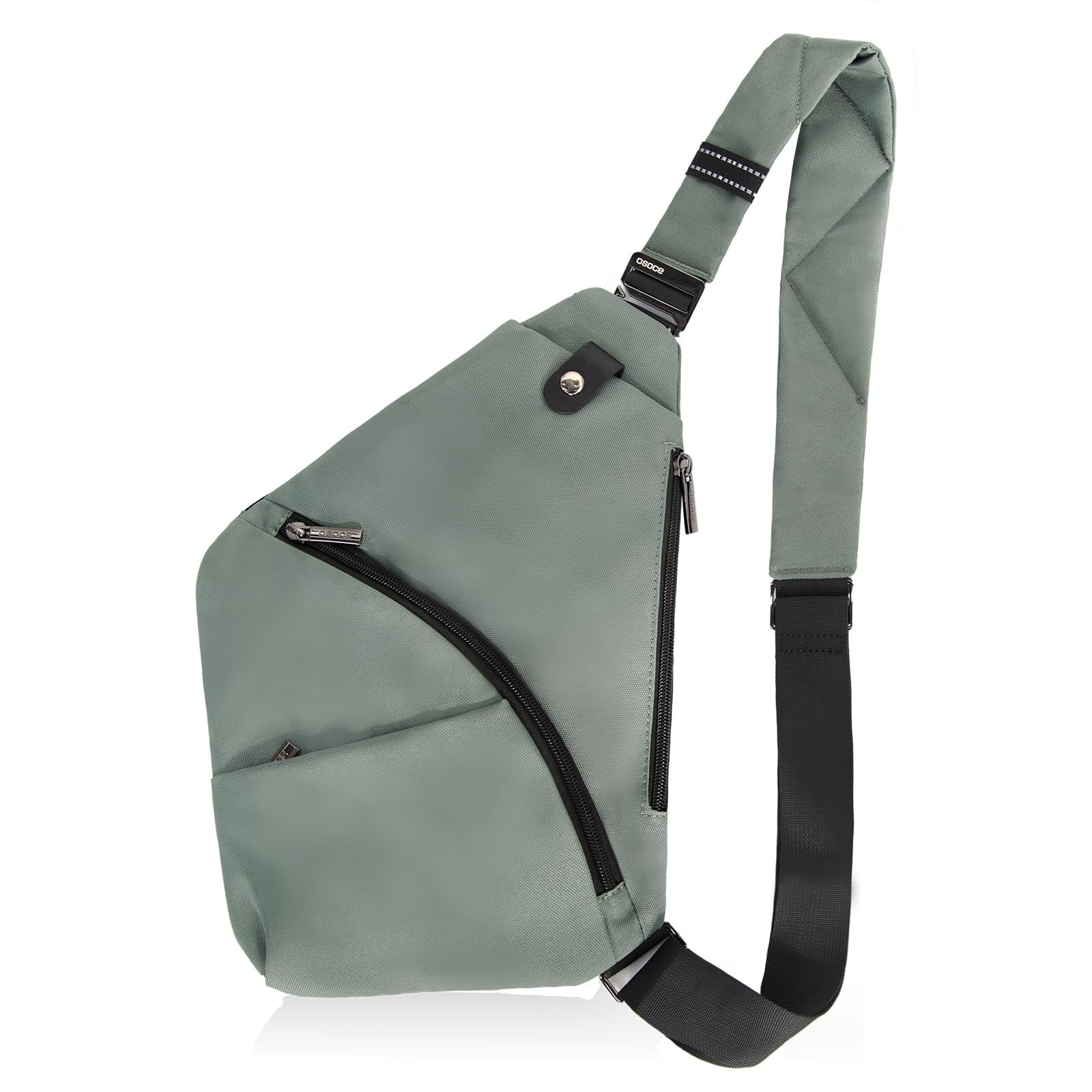 OSOCE Sacoche Homme Bandouliere Sac Poitrine Homme Portefeuille en Bandoulière Sacoche Antivol Léger Multi-Fonctionnel Sling Bag Imperméable Crossbody Sac Noir
