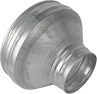 Vista 23 de Reductor de conducto redondo de 6 a 4 pulgadas - Aumentador de tubería de acero galvanizado de ajuste macho - Acoplamiento para sistemas