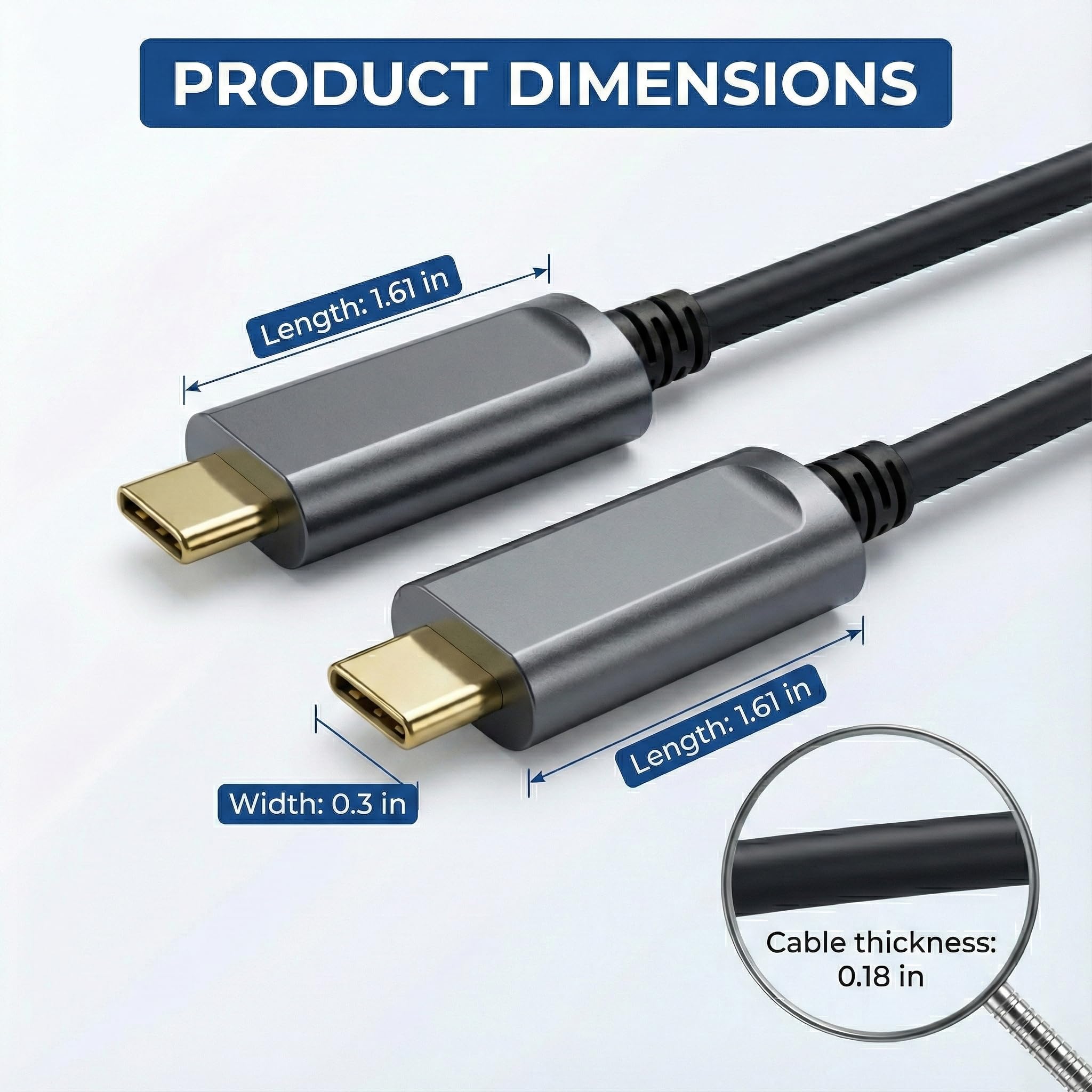 Cavo in fibra ottica da USB C a USB C (10 m), sottile e lunga estensione ad alta velocità, 10 Gbps, USB 3.2, ottico attivo, compatibile con webcam, fotocamere, AR/VR per videoconferenze, data