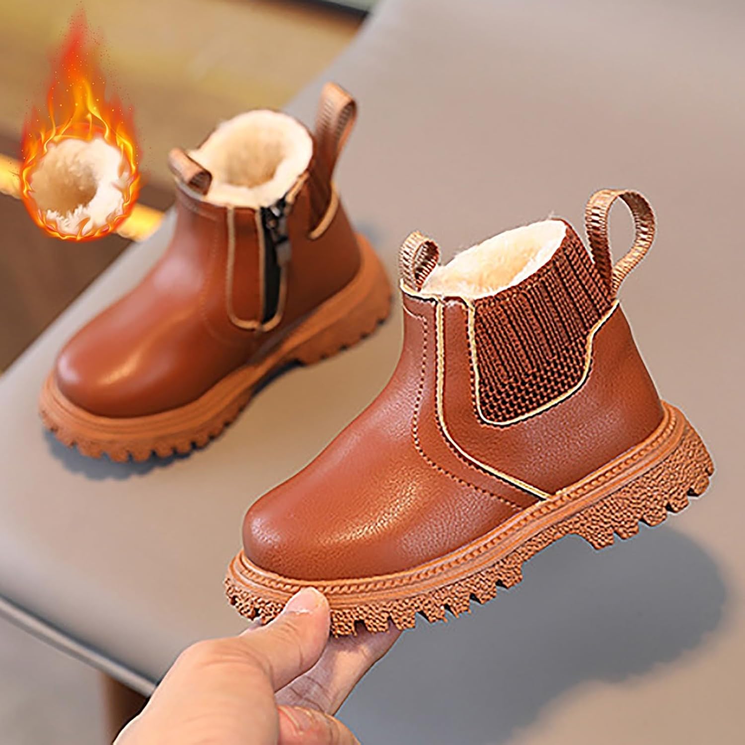 Athlefit Tan Lug Sole Boots Athlefit Womenu2019s Chelsea Ankle