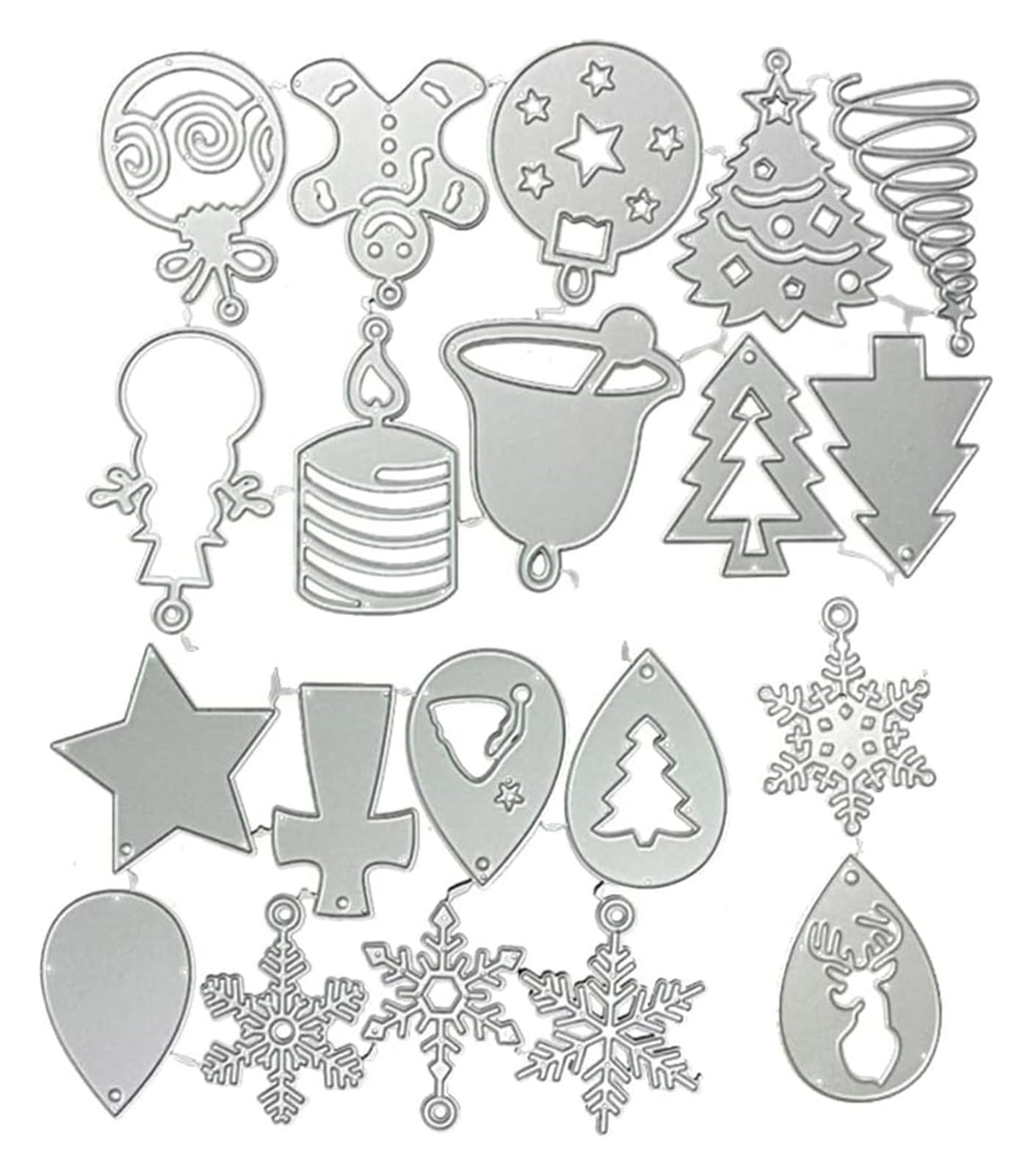 Kit de fabricación de moldes de bricolaje, troqueles de corte, aretes de Navidad, troqueles de corte de metal, plantilla para bricolaje y álbumes de recortes decorativos