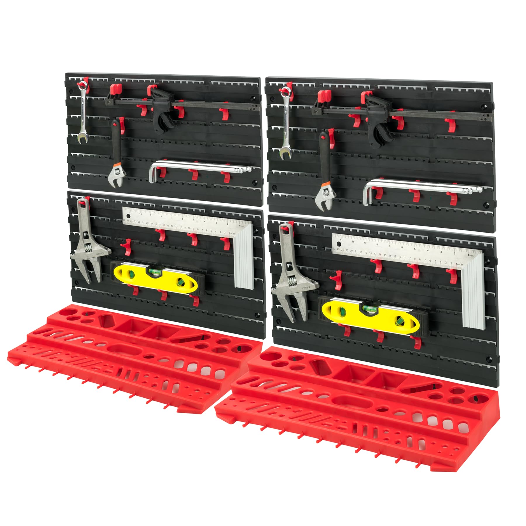 KCT 54 Pcs Wall Mount Hand Tool Organiser Garage Storage Shelves Hangers Panels