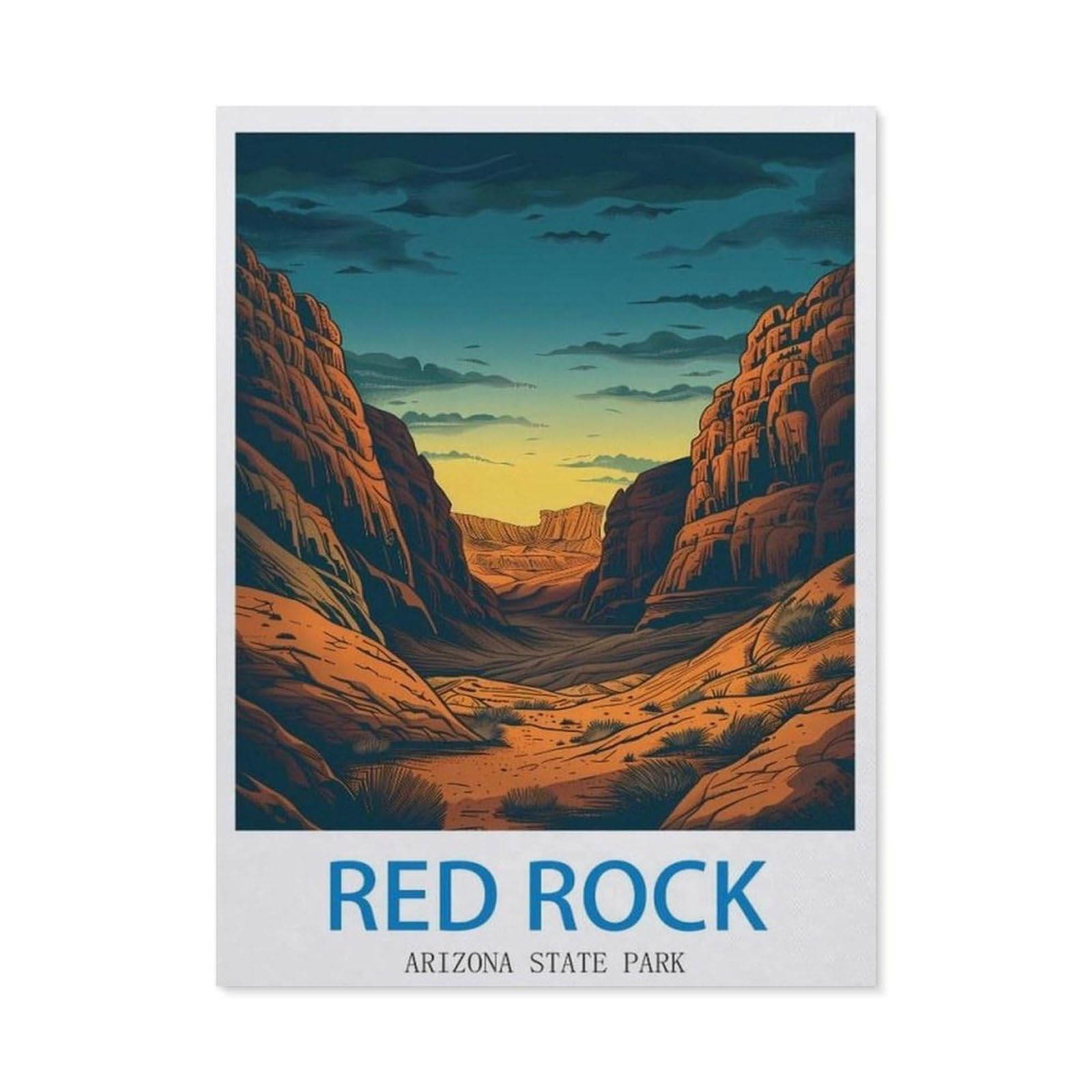 Red Rock Arizona State Park，Retro Metal Tin Sign Vintage Sign For Home Coffee Wall Decor(15x30cm）6x12 inch-EC23