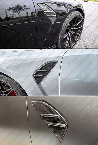 Miniatura 5 de M Performance Style - Repuesto de fibra de carbono real de repuesto para guardabarros delanteros, rejilla de ventilación lateral, compatible con BMW
