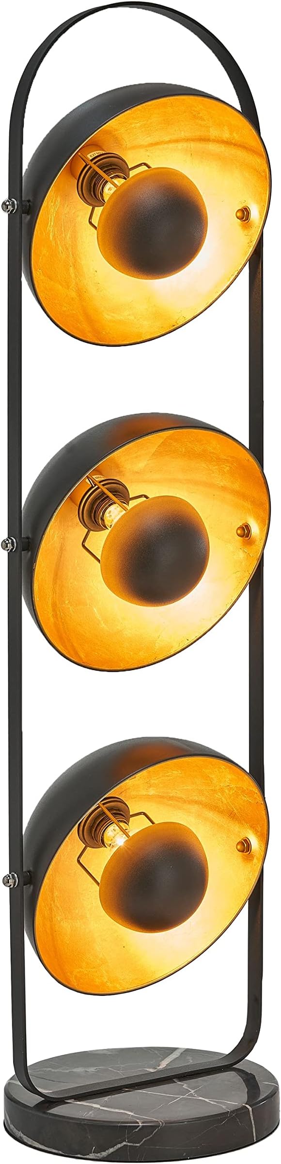 LindbyFloor Lamp 'Muriel' (Modern) in Black Made of Metal for e.g. Living Room & Dining Room (3 Light Sources, E27) from Standard Lamp