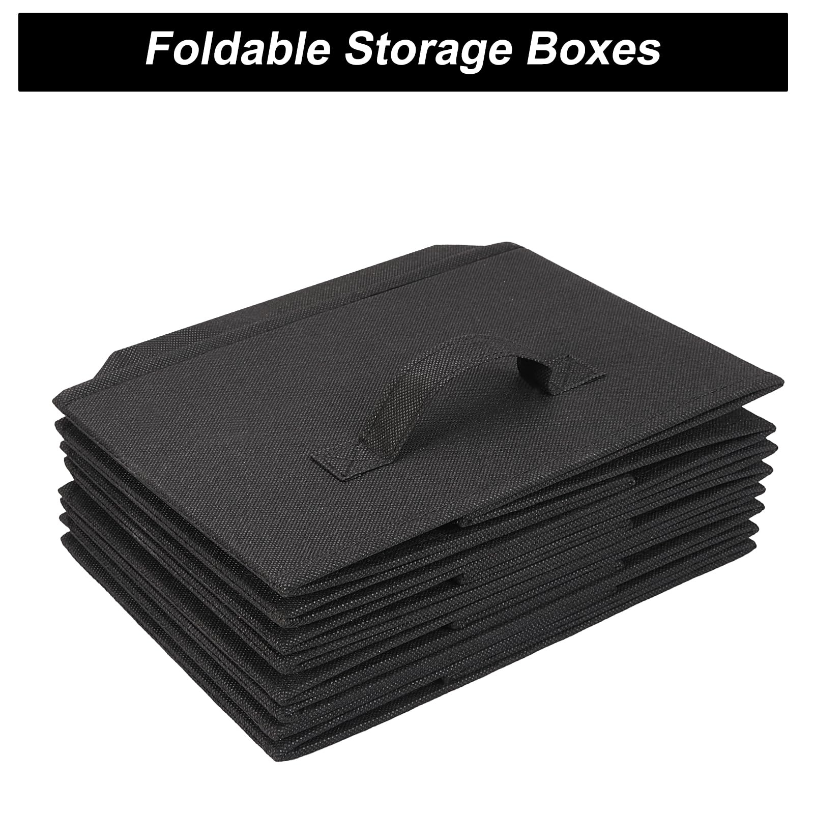 JAKAGO Foldable Wardrobe Storage Boxes 4 Pack, Superior Fabric Wardrobe Storage Organiser 39 x 29 x 20 cm - Image 4