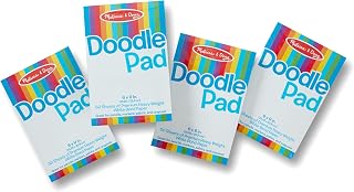 Melissa & Doug Drawing Paper Pad 6x9 Inches 50 Sheets 4-Pack - Premium Kids Sketch Pads for Crayons Markers Watercolor