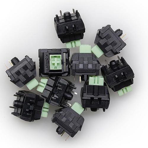 Miniatura 2 de LICHIC XCJZ Cyan Wasabi V2 Switch 1.94 oz SMD Lineal Qingjie Interruptores para teclado mecánico MX Stem 5pin Nylon MPA C5G POM 1.48 oz PA