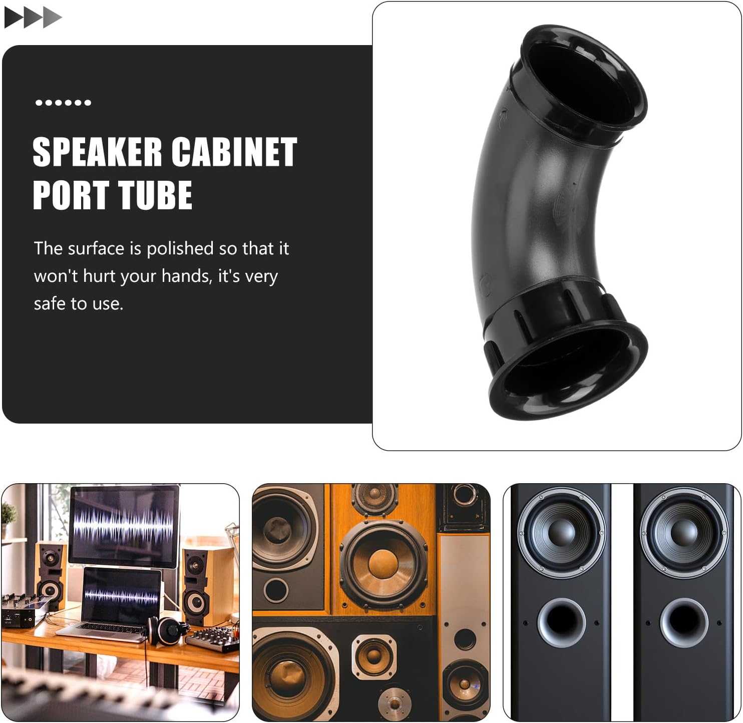 Toddmomy 2Pcs Car Speaker Port Tubes Voice Outlet Accessories Portable Speaker Air Tubes for Vehicle Sound System Bass Reflex Parts for Car Audio Installation