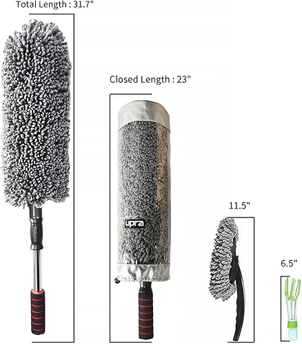 Miniatura 5 de upra Kit de plumero de automóvil, el mejor plumero multiusos de microfibra, herramientas de limpieza interior y exterior, cepillo de detalles de