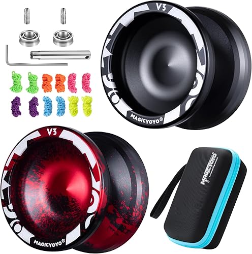 Miniatura 95 de MAGICYOYO Yoyos responsivos para niños principiantes, paquete de 2 Pro Yoyo, Yo Yo V3 de metal de doble función, yoyos de plástico K1 Plus con 12