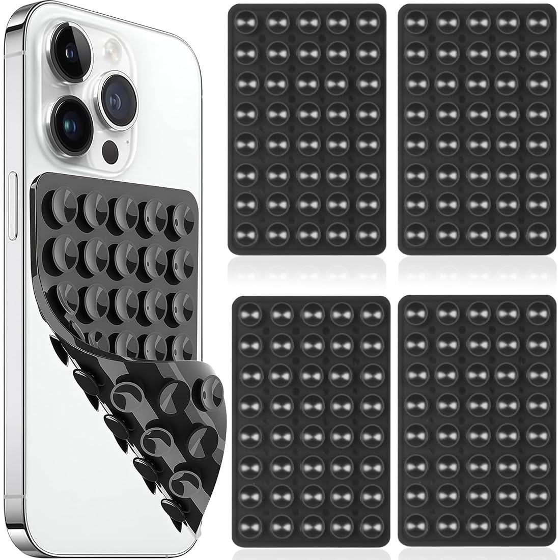 4 Pieces Double Sided Suction Cup Mobile Phone Suction Cups, Non-Slip Mobile Phone Mounts, for Selfies and Videos, for All Models of Mobile Phones (4 Colours) — view 8