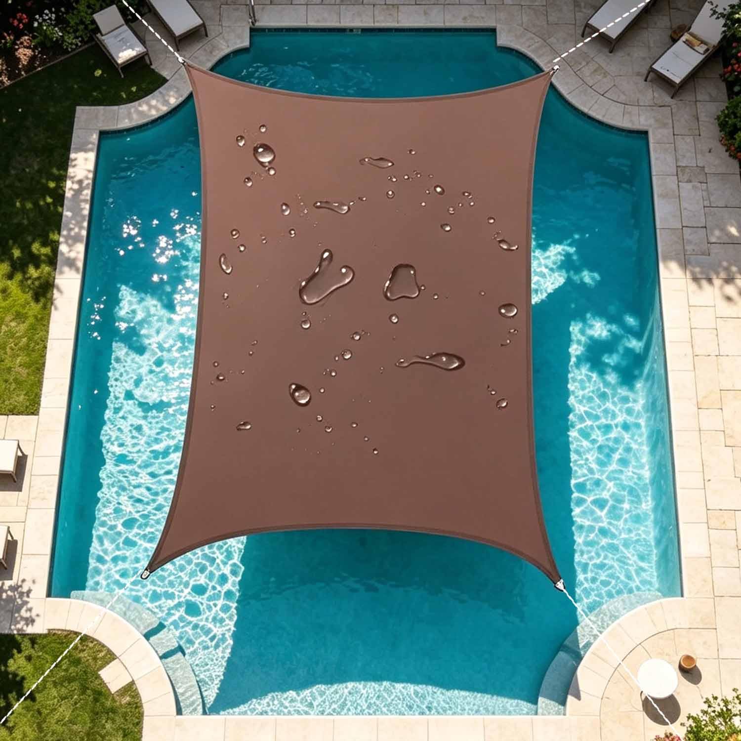 Toile ombrage extérieur contre les UV installez ce voile d'ombrage rectangulaire 2x3m