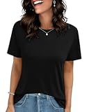 T-Shirts for Women - Short Sleeve Basic Tees Soft Crew Neck Trendy Summer Tops for Casual Outfits 2025