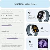 Google Fitbit Versa 4 Fitness Smartwatch with built-in GPS and up to 6 days battery life - compatible with iOS 15 or higher & Android OS 9.0 or higher, Waterfall Blue/Platinum - 5
