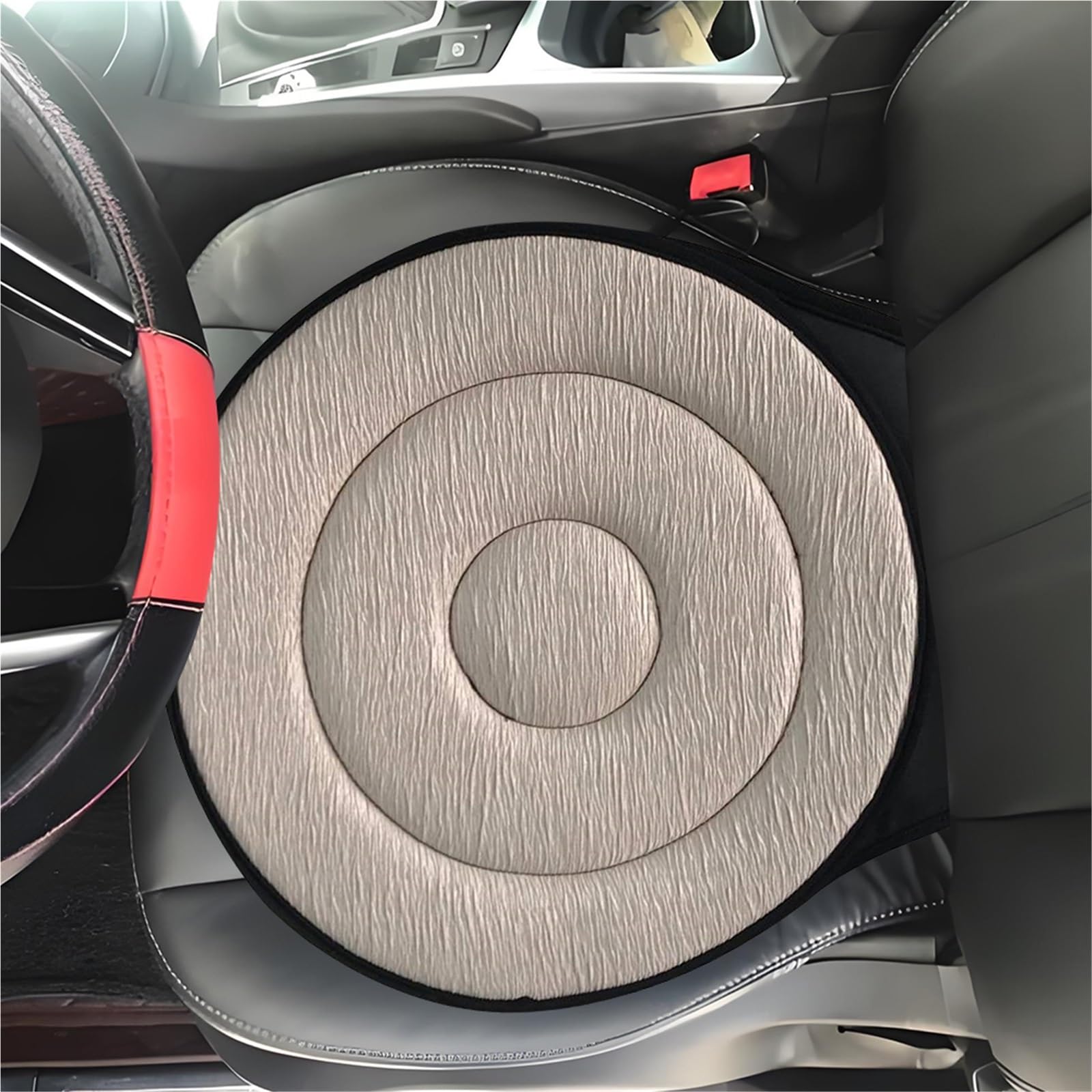 Cuscino for seggiolino Auto Girevole da 360 Gradi Cuscino Girevole for Auto Cuscino for seggiolino Auto Rotante Sedile Girevole for Anziani per Auto, sedili(Dark Grey)