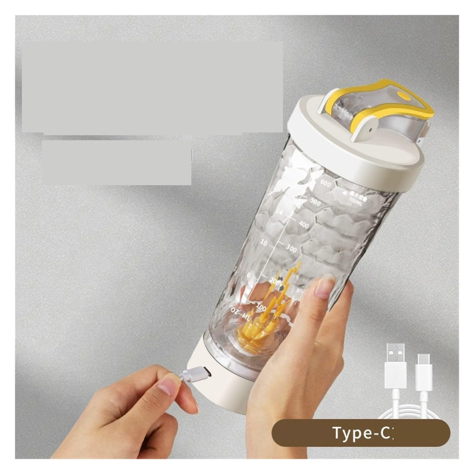 Selbstumrührender Becher, Elektrischer Proteinpulver-Shaker Mixer Becher 700 Ml für Zuhause, Büro