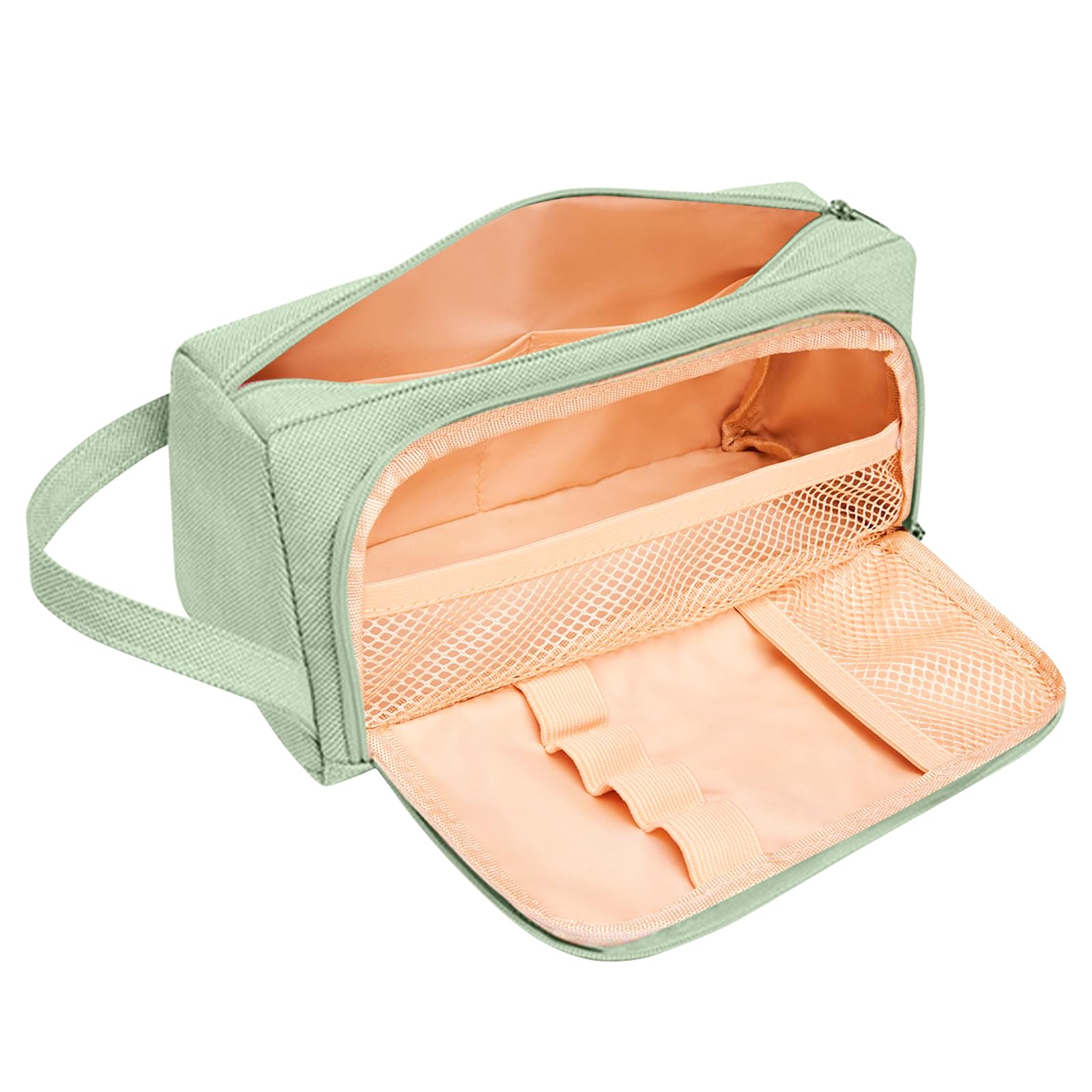 Bomiclss Green Pencil Case Boys, Large Capacity Pencil Pouch Zip & Handle