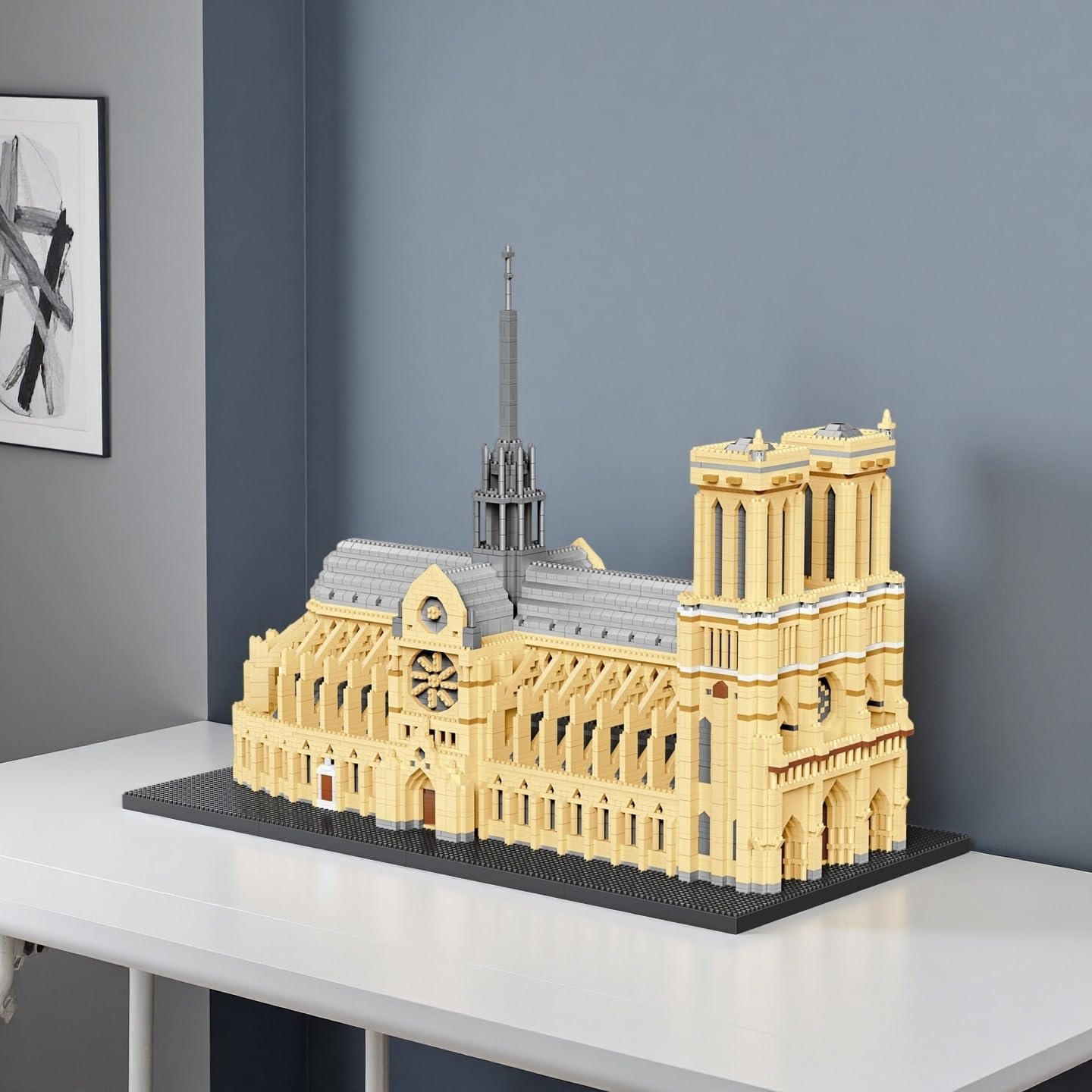 Notre Dame de Paris Bausteine Bausatz, Gedenk Architektur Modellbausatz, Weltberühmter Wahrzeichen Architektur Haus Bauklötze, Modular Haus Modell Kit für Erwachsene