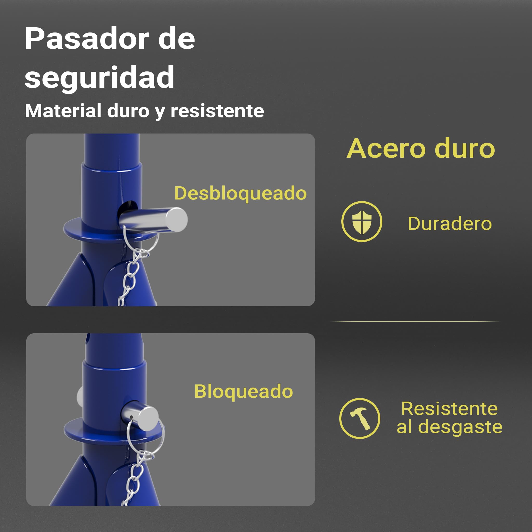 Wiltec Gato Elevador hidráulico + 2 caballetes para Coche hasta 2t Plegables y Ajustables