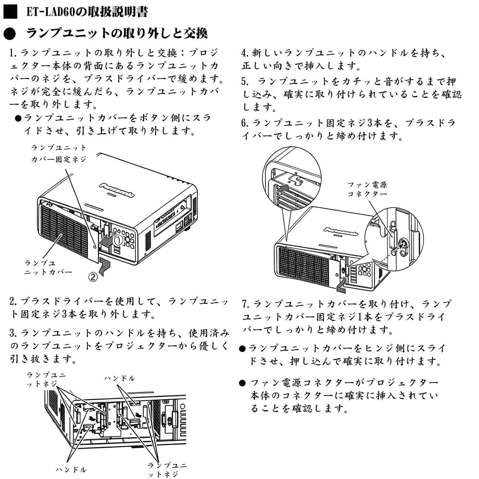 Amazon.co.jp: プロジェクター交換用ランプ ET-LAD60 for Panasonic PT