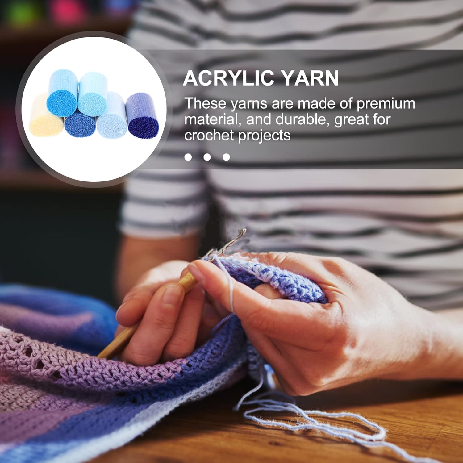 7Pcs Hook Yarn Tapestry Yarn Precut Replacement Bundles Rug for DIY Craft Sewing Knitting Hook Supplies image 4