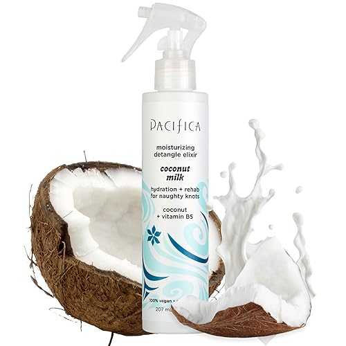 Pacifica Beauty elixir desenredante de leche de coco aerosol desenredante acondicionador sin dejar en acondicionador coco vitamina B nutritivo