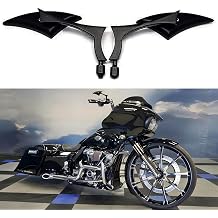 DREAMIZER 8mm/10mm Black Motorcycle Universal Blade Rear View Side Mirrors Compatible with Harley Street Bike Scooter Chopper Cruiser Sportster Dyna Softail Dirt Bike