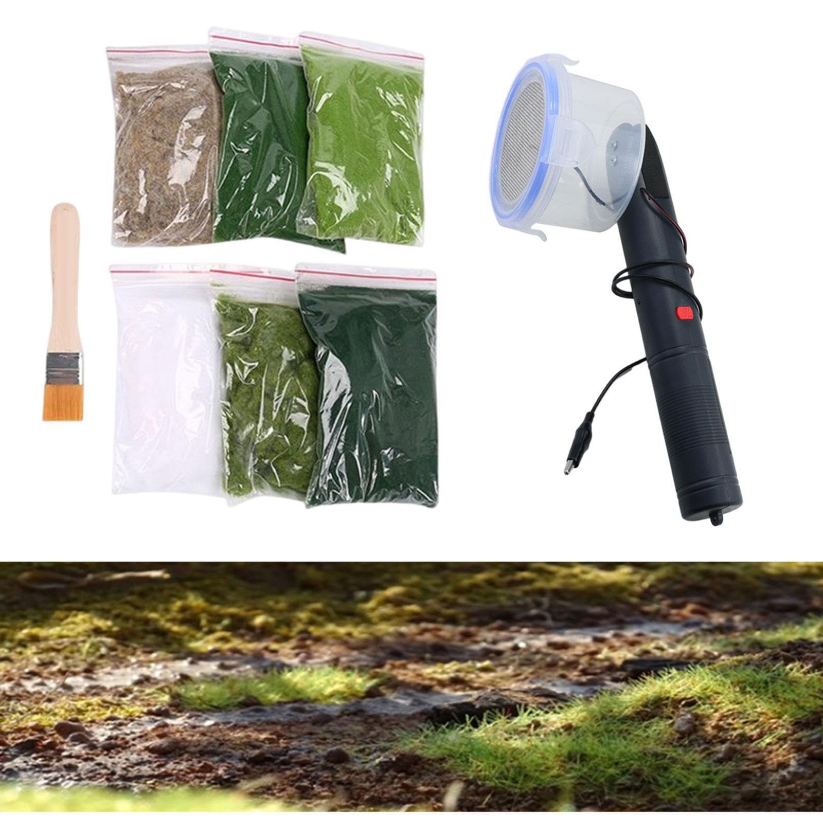 Suministros de jardinería, aplicador de césped estático Flocado, fácil de Manejar, proyectos de paisajismo y construcción de maquetas, modelismo,